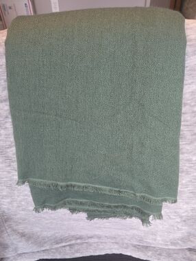 Cashmere And Silk Soft Sage Green Lightweight Scarf